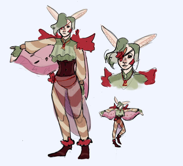 Full body; Flat color